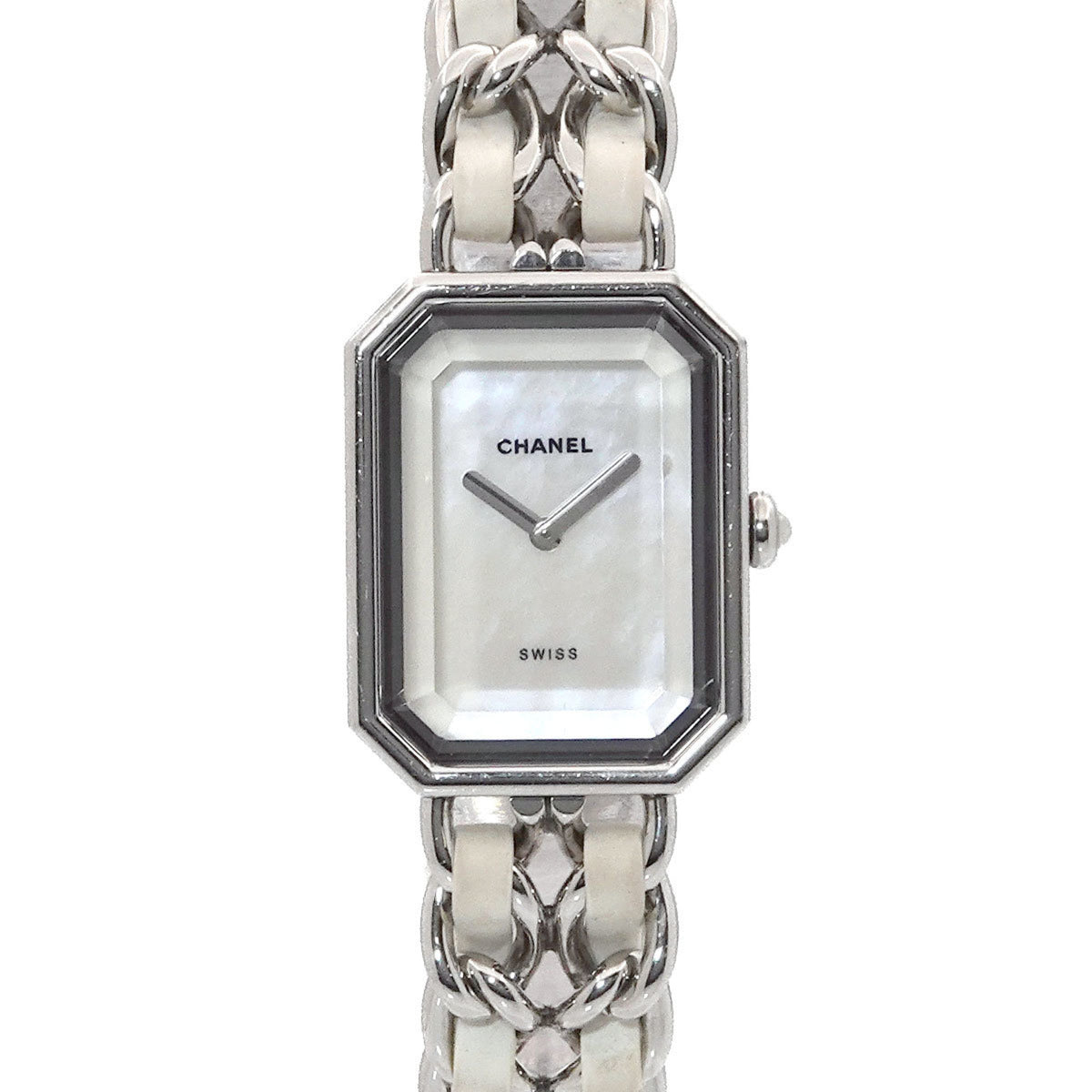 Pre-Owned CHANEL Premiere Women's White Shell Quartz Watch, Size L, H1639