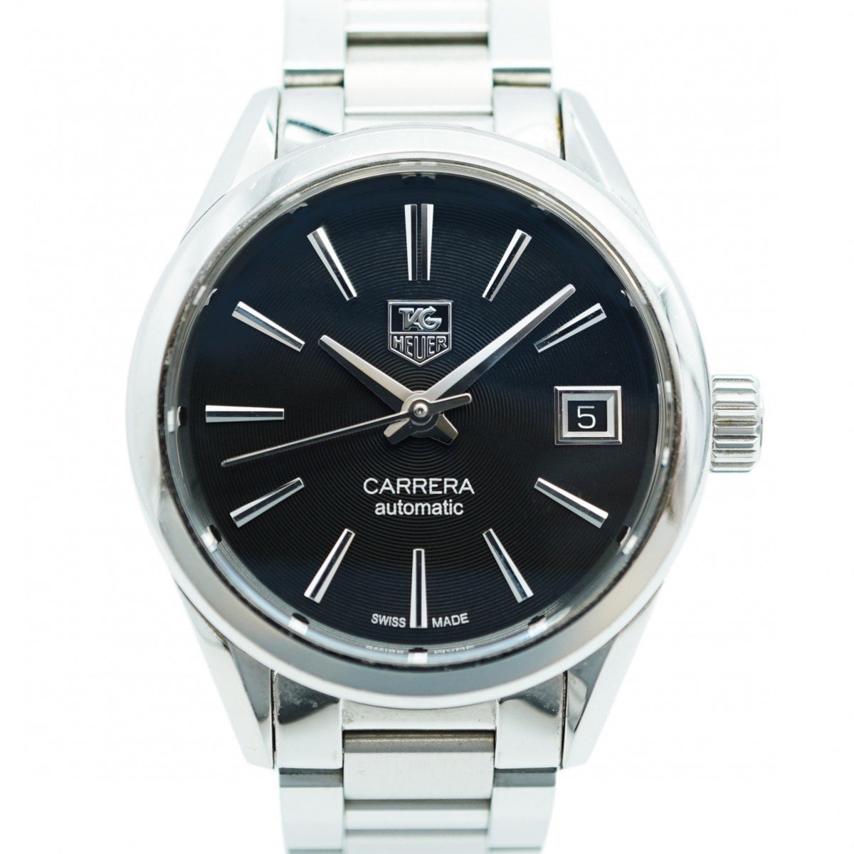 Gebrauchte TAG Heuer Carrera WAR24XX-CS Damenuhr mit schwarzem Zifferblatt 