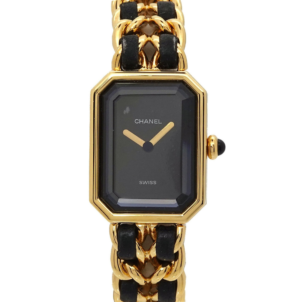 Pre-Owned CHANEL Premiere Women's Watch, Size S, H0001, Black and Gold, Quartz Movement