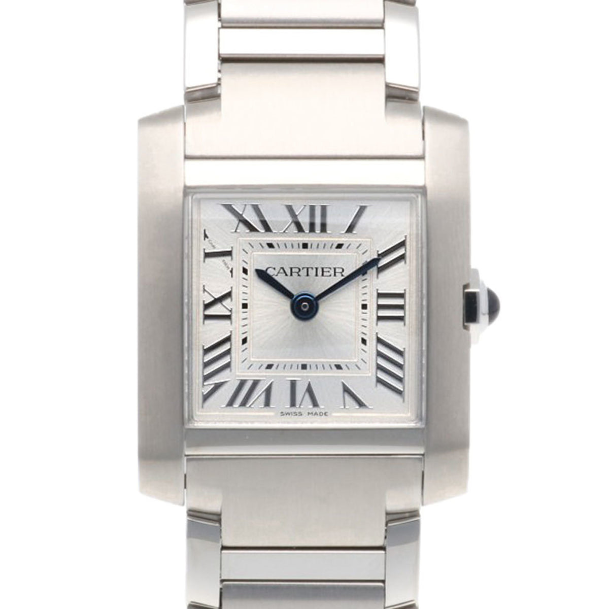 Gebrauchte Cartier Tank Francaise SM Uhr Edelstahl 4472 Quarz Damen CARTIER 