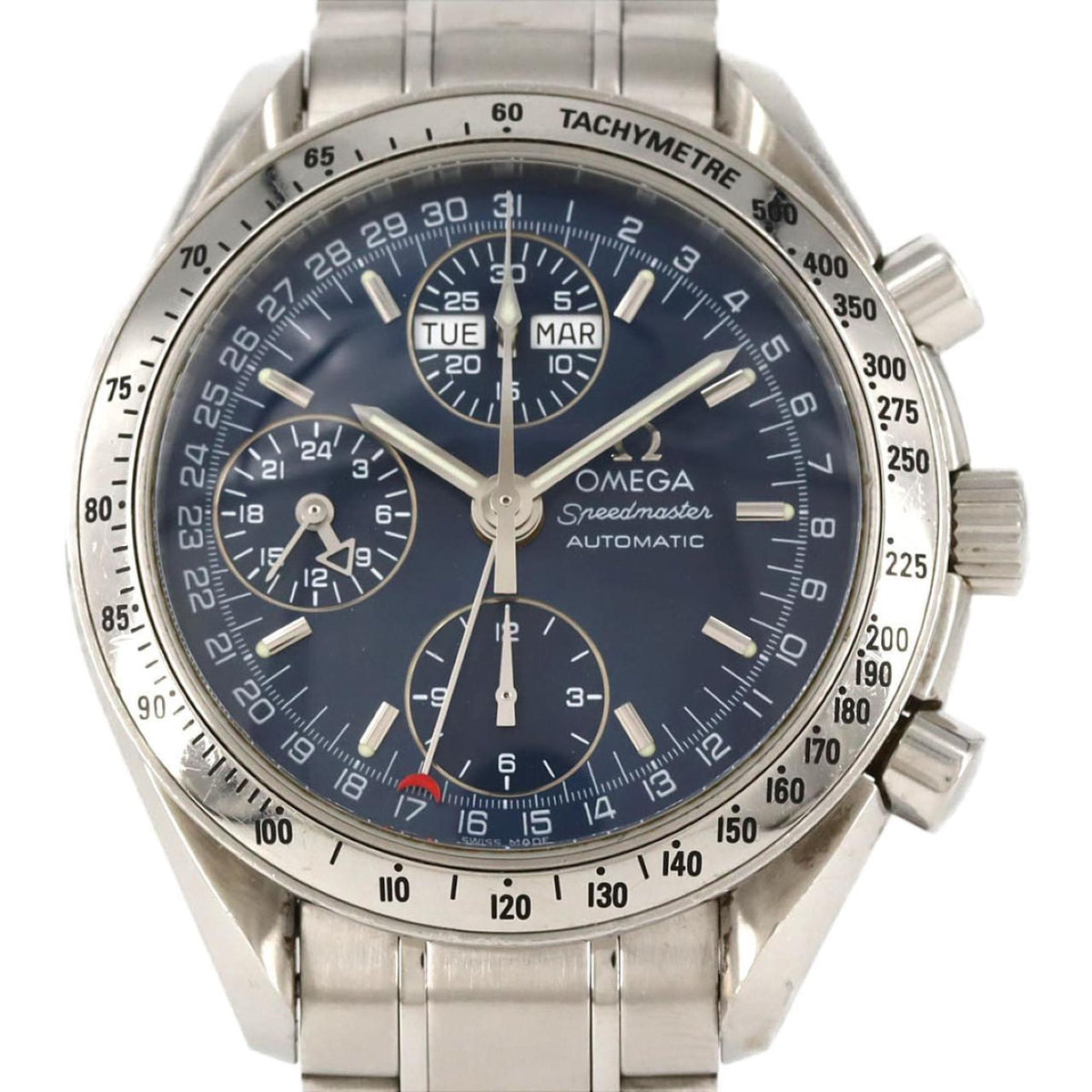 Pre-Owned Omega Speedmaster Day-Date 3523.80 Stainless Steel Automatic Watch