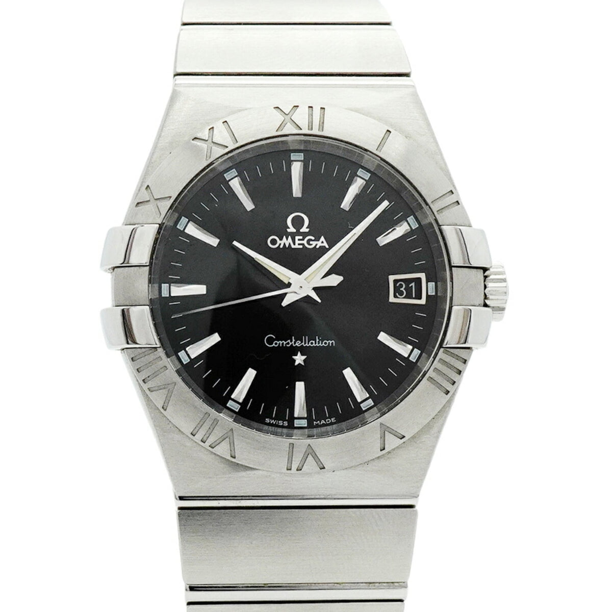 Pre-Owned Omega Constellation 123.10.35.60.01.001 Black Dial Men's Watch
