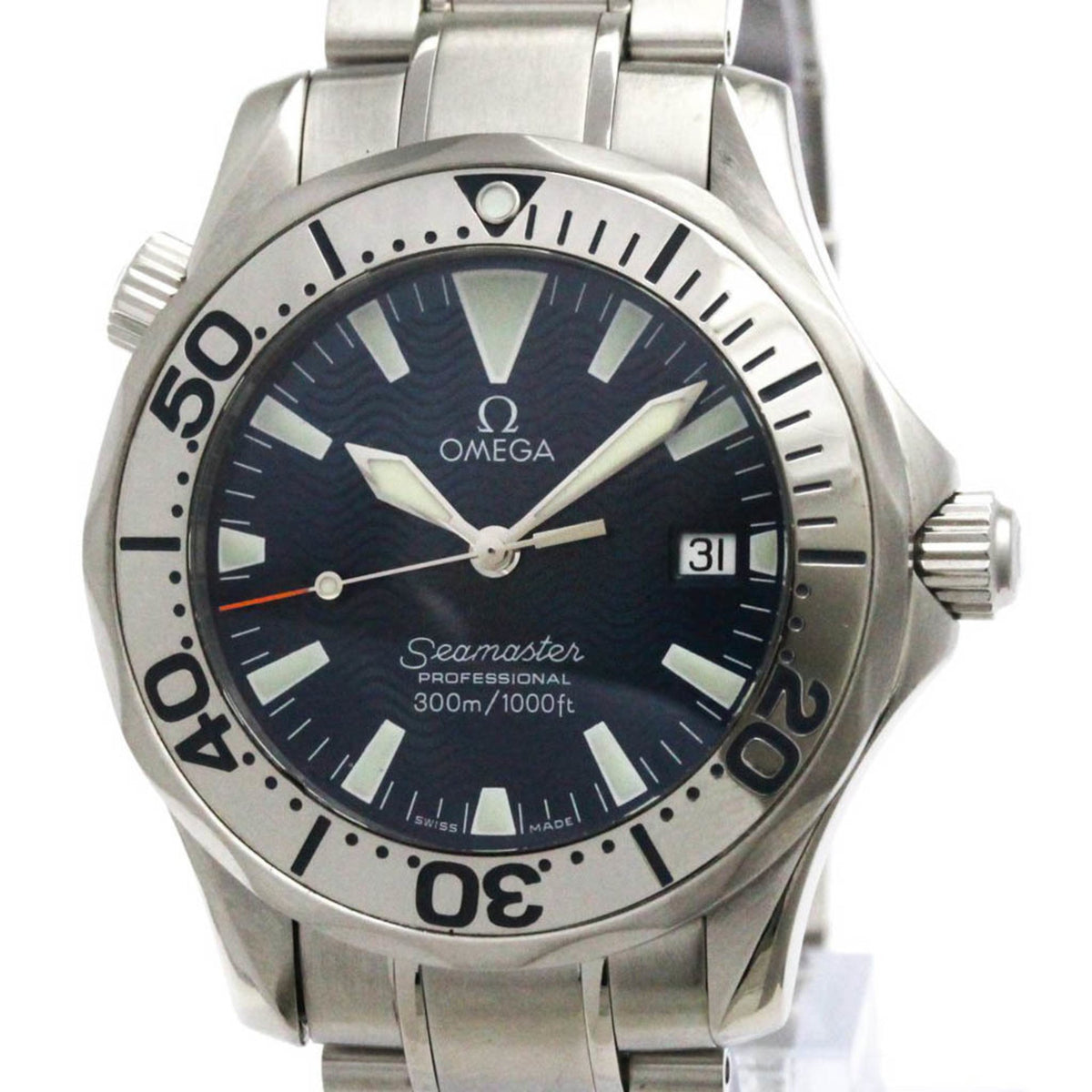 Gebrauchte OMEGA Seamaster Professional 300M Stahl mittelgroße Uhr 2263.80 poliert 