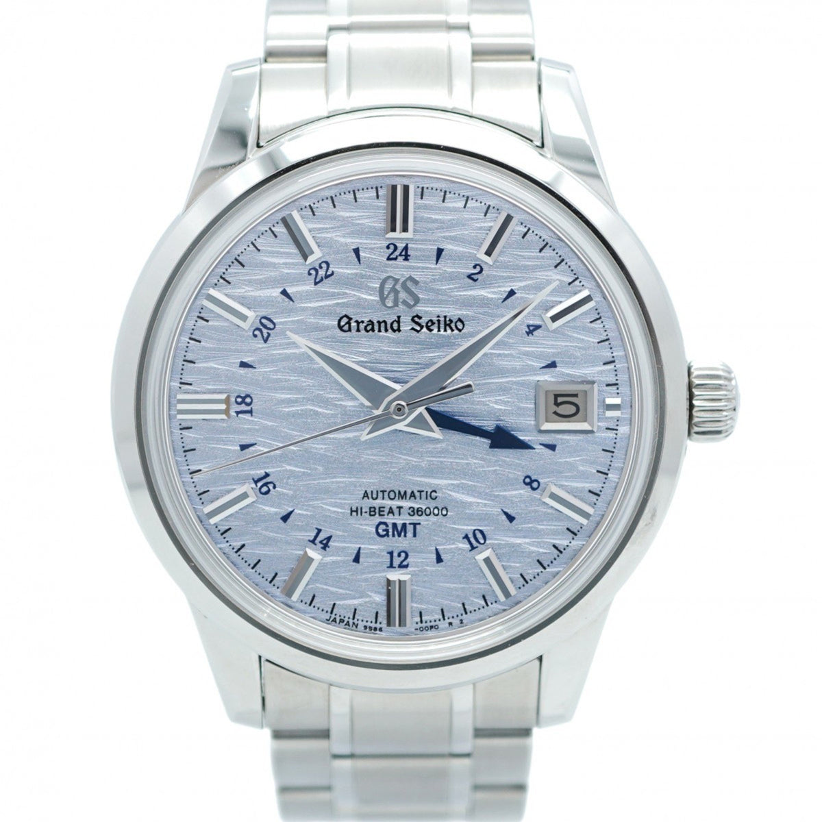 Gebrauchte Seiko Grand 9S86-00N0 Herrenuhr mit silbernem Zifferblatt 