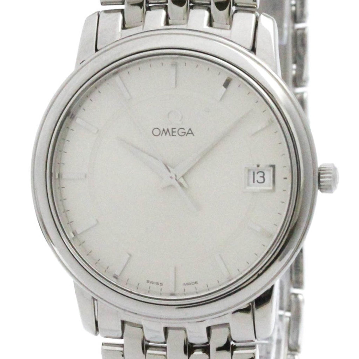 Gebrauchte OMEGA De Ville Prestige Stahl Quarz Herrenuhr 4510.31 poliert 