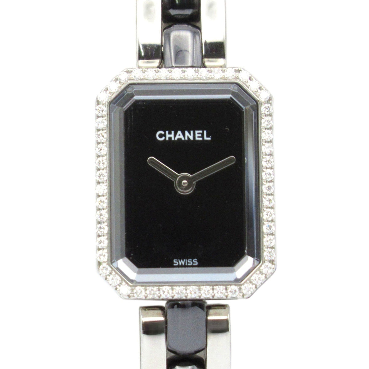 Gebrauchte CHANEL Premiere Triple Bracelet Uhr Edelstahl Keramik Damen Schwarz H3058 