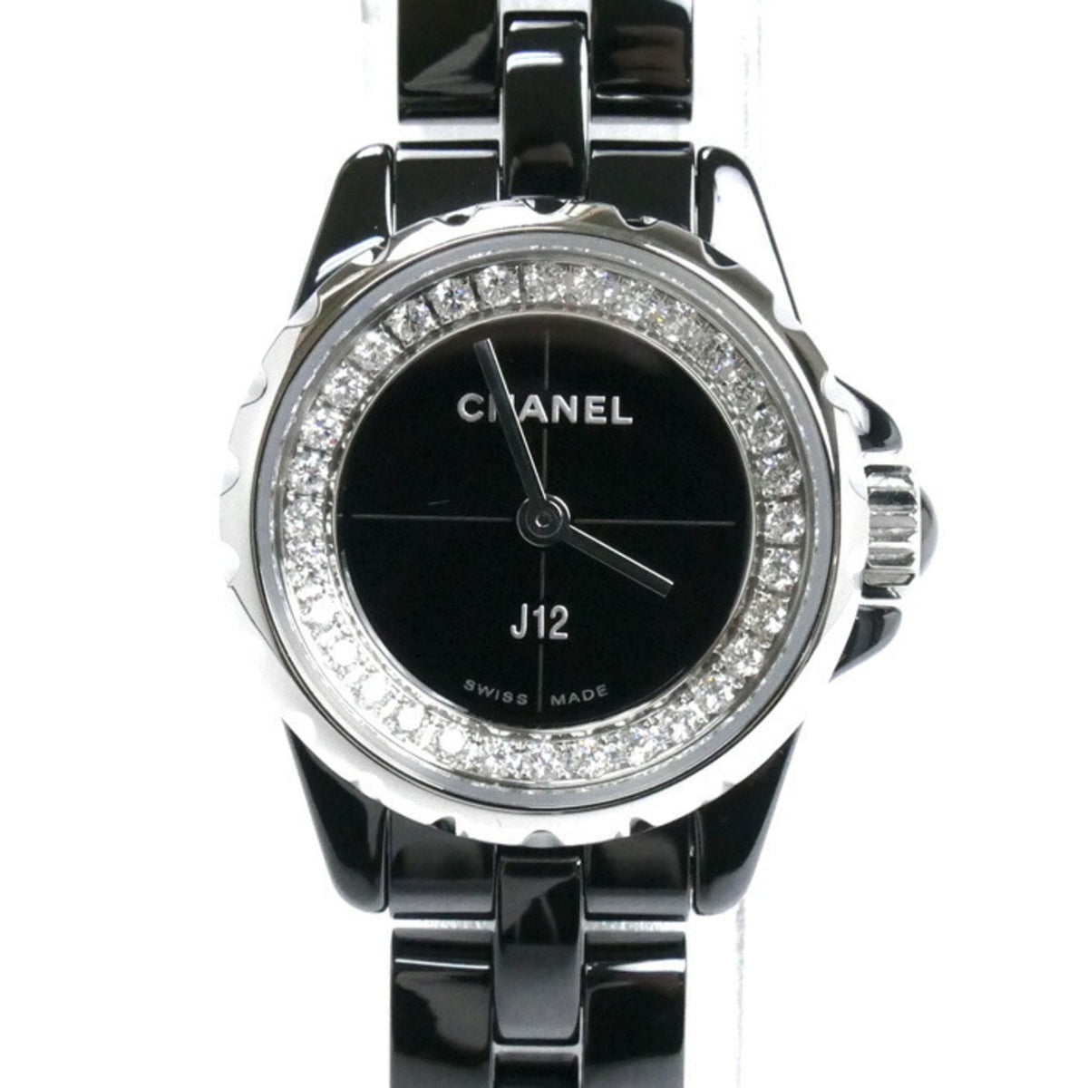Pre-Owned CHANEL J12 XS Battery-Operated Watch, Black, H5235, 19mm, Women's