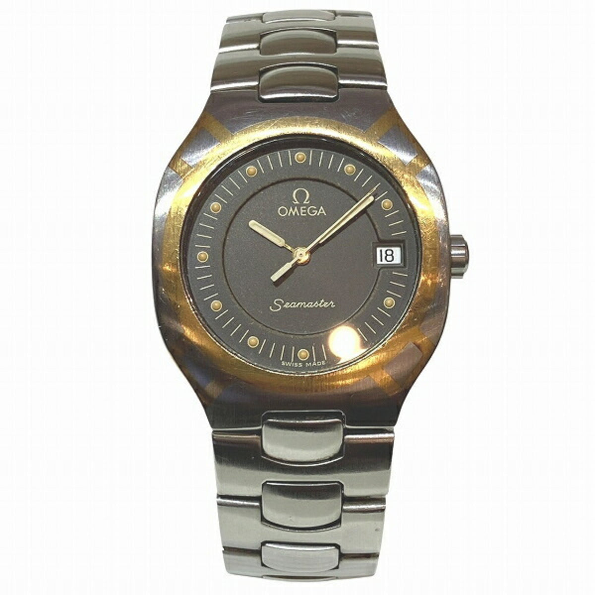 Gebrauchte Omega Seamaster Polaris 396.1022 Quarzuhr Armbanduhr für Jungen 
