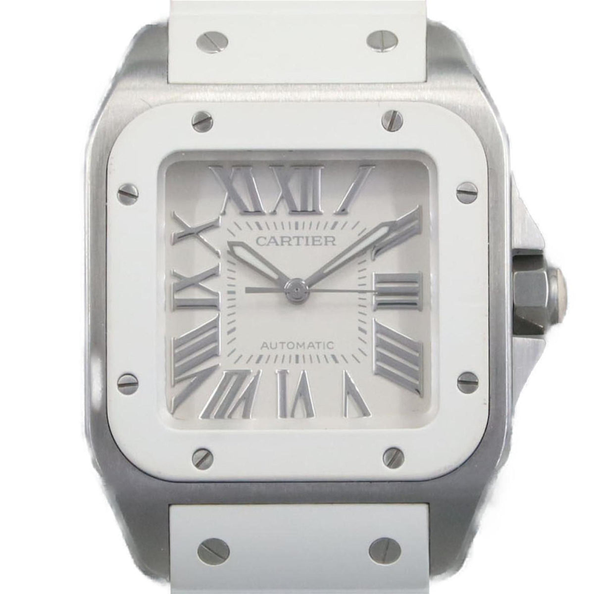 Pre-Owned Cartier Santos 100mm W20122U2 Stainless Steel Automatic Watch