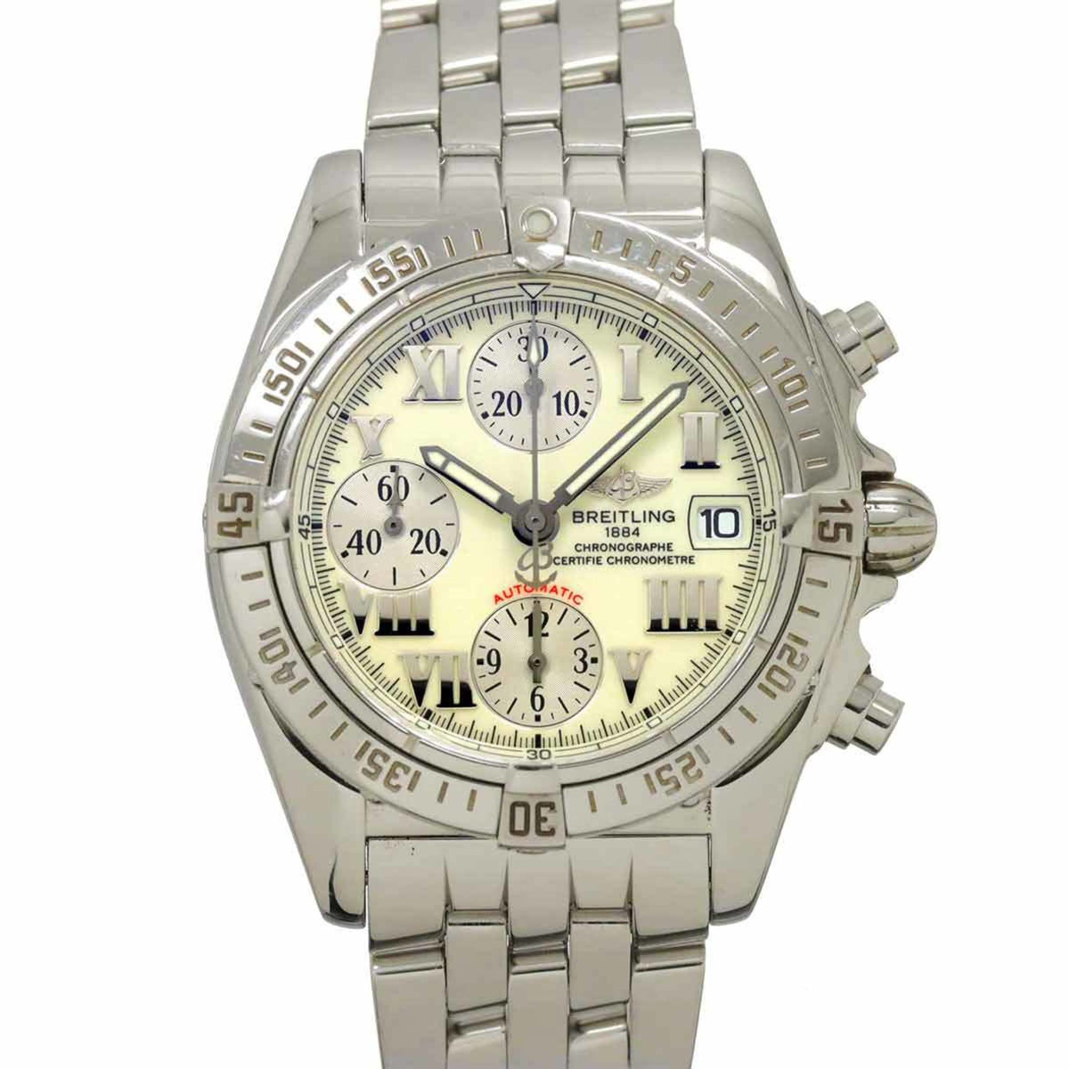 Pre-Owned Breitling Cockpit A13358 Men's Automatic Watch with Date Display, Ivory