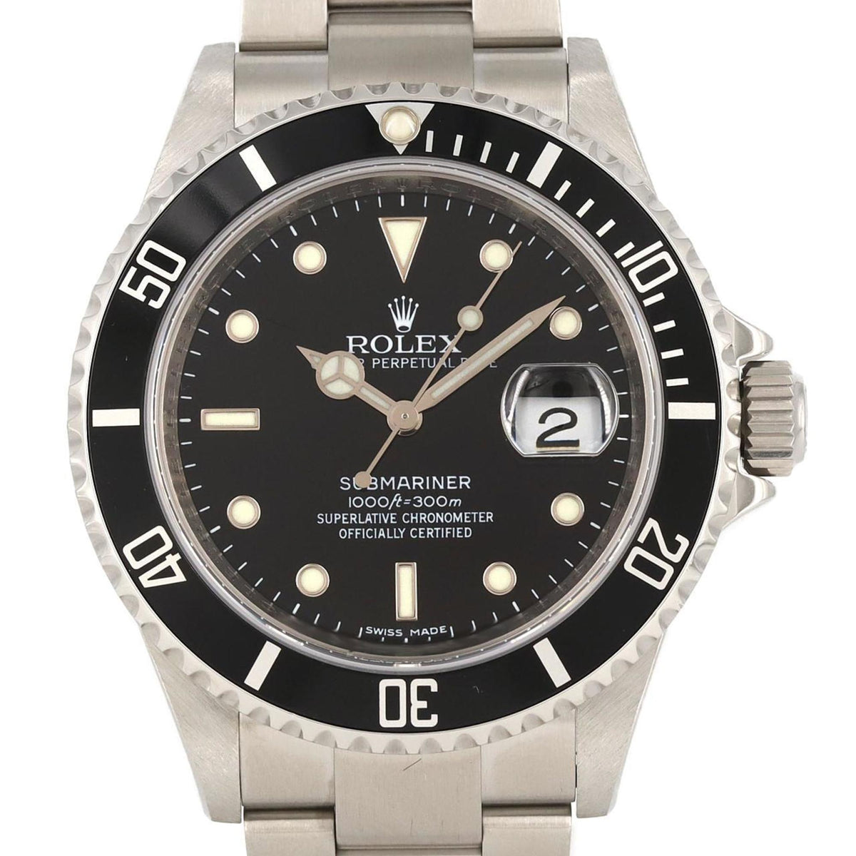 Gebrauchte Rolex Submariner Date 16610 Edelstahl-Automatikuhr, V-Serie 