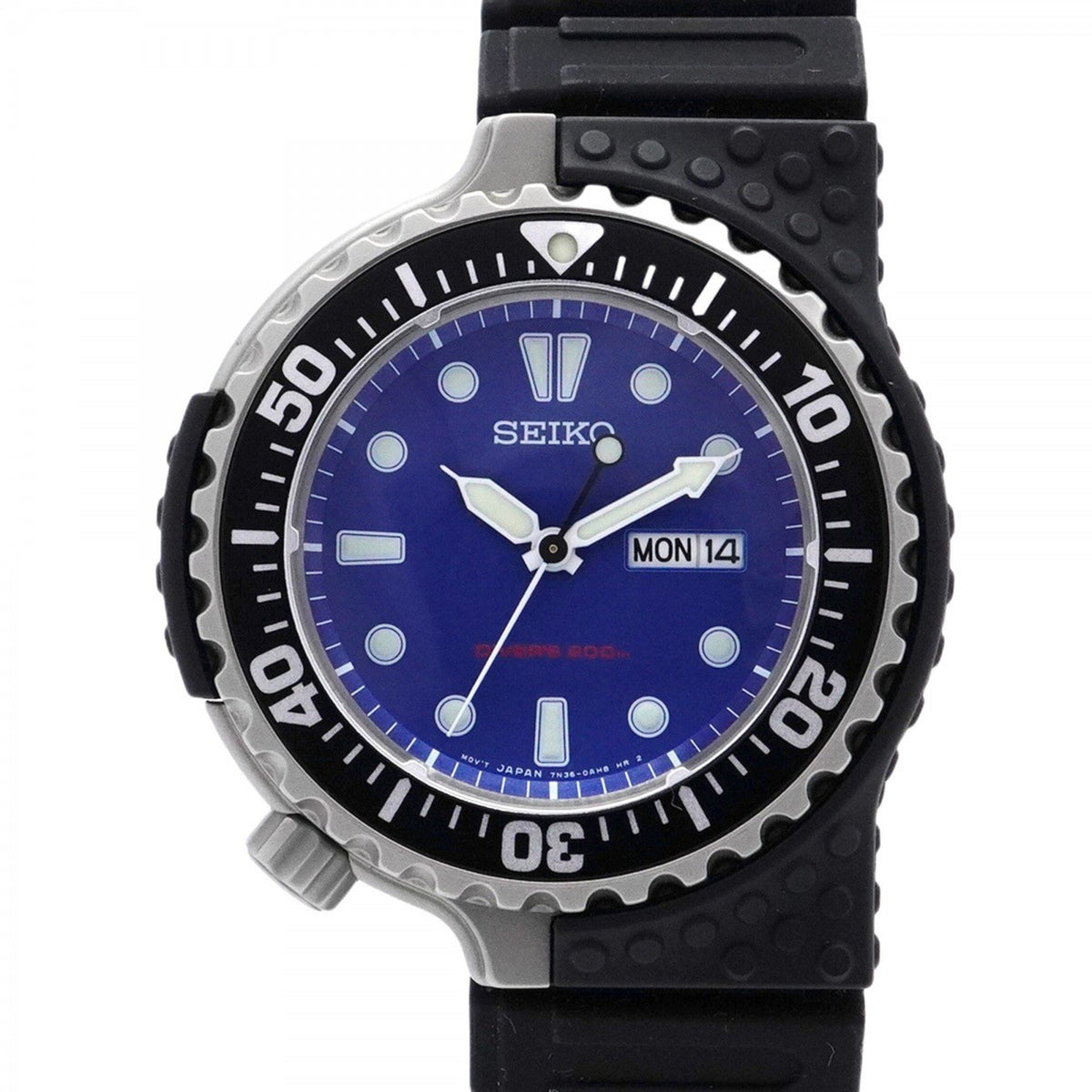 Gebrauchte Seiko Prospex 7N36-0AG0 Herrenuhr mit blauem Zifferblatt 