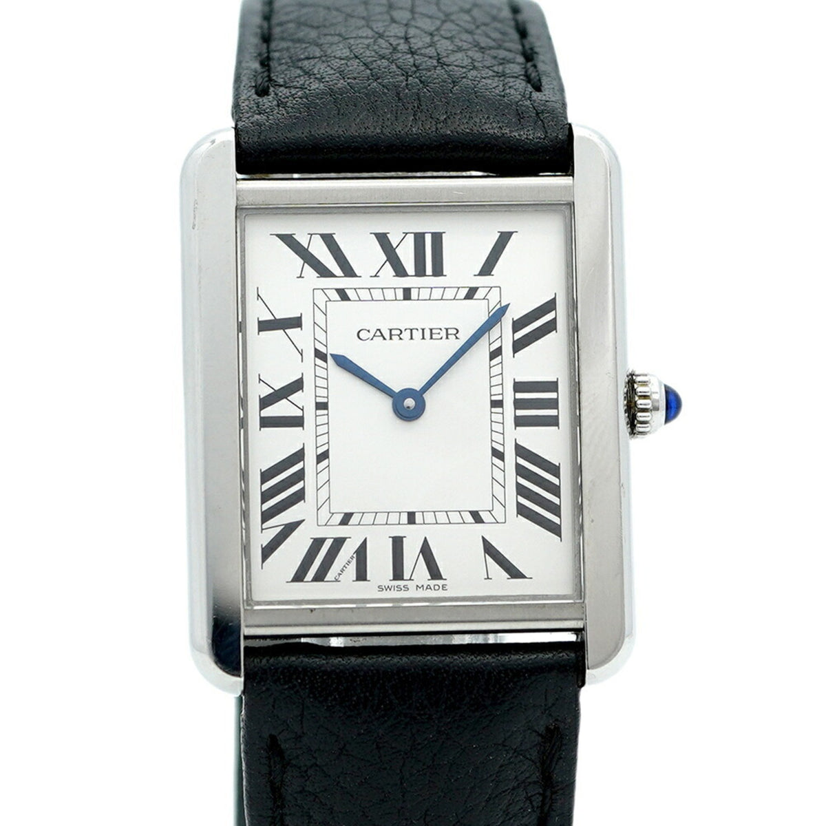 Pre-Owned Cartier Tank Solo LM WSTA0028 Silver Dial Women's Watch
