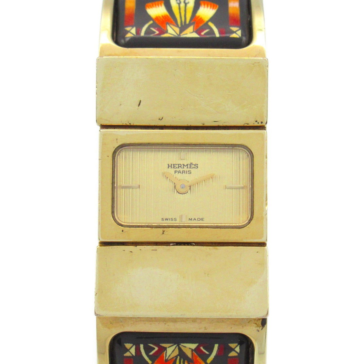 Gebrauchte Hermes HERMES Loke Uhr GP (vergoldet) Damen Gold LO1.201 