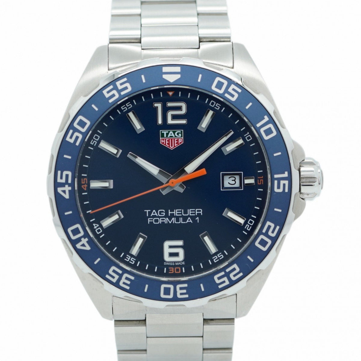 Gebrauchte TAG Heuer Formula 1 WAZ1010 Herrenuhr mit blauem Zifferblatt 