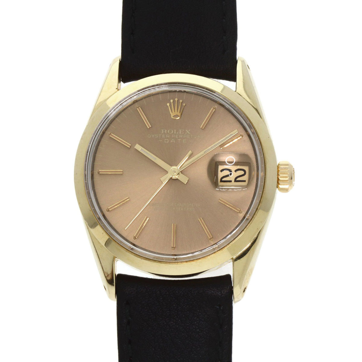 Gebrauchte Rolex 1550 Oyster Perpetual 1970 Uhr GP Leder Herren 