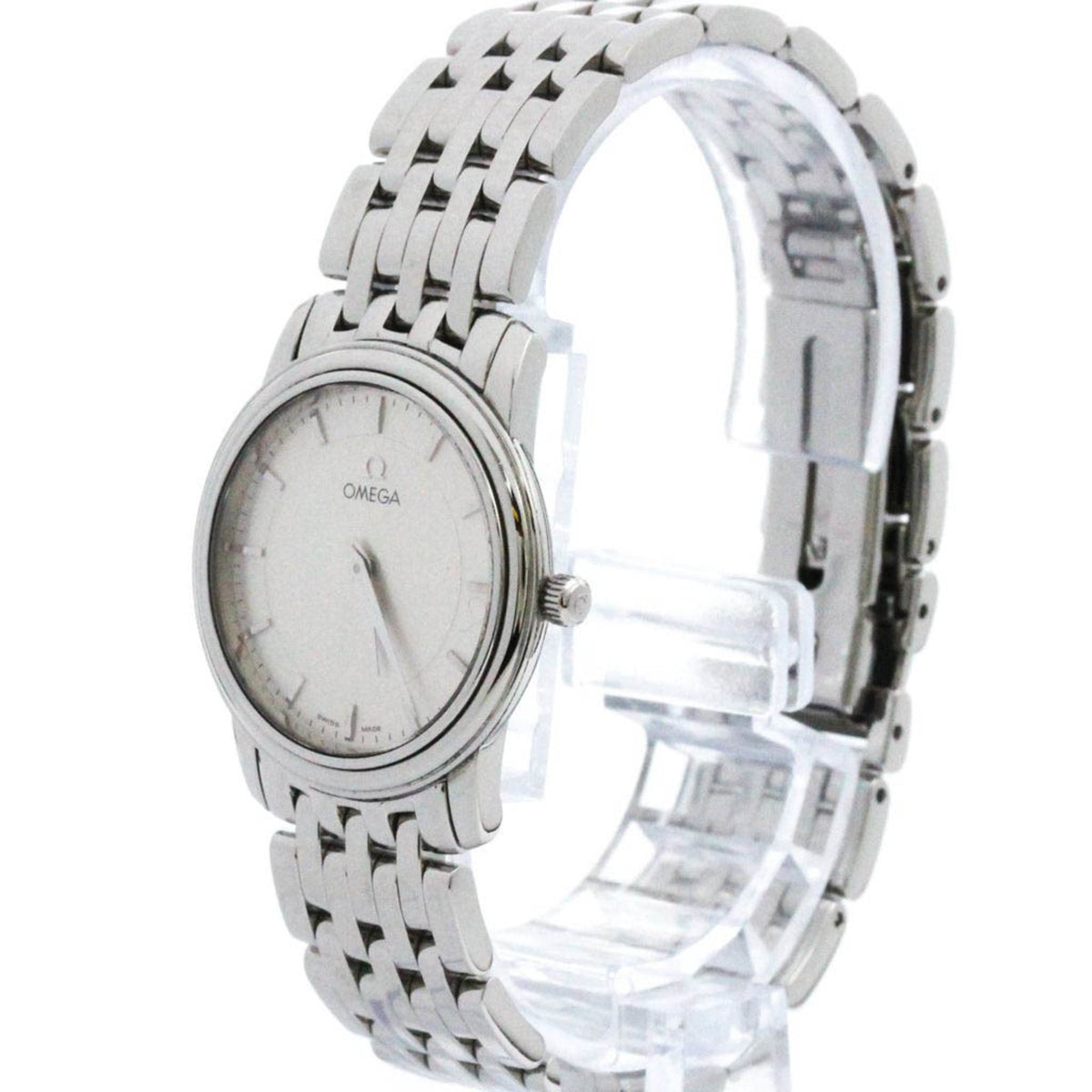 Gebrauchte polierte OMEGA De Ville Prestige Stahl-Quarz-Damenuhr 4580.31 BF574160 