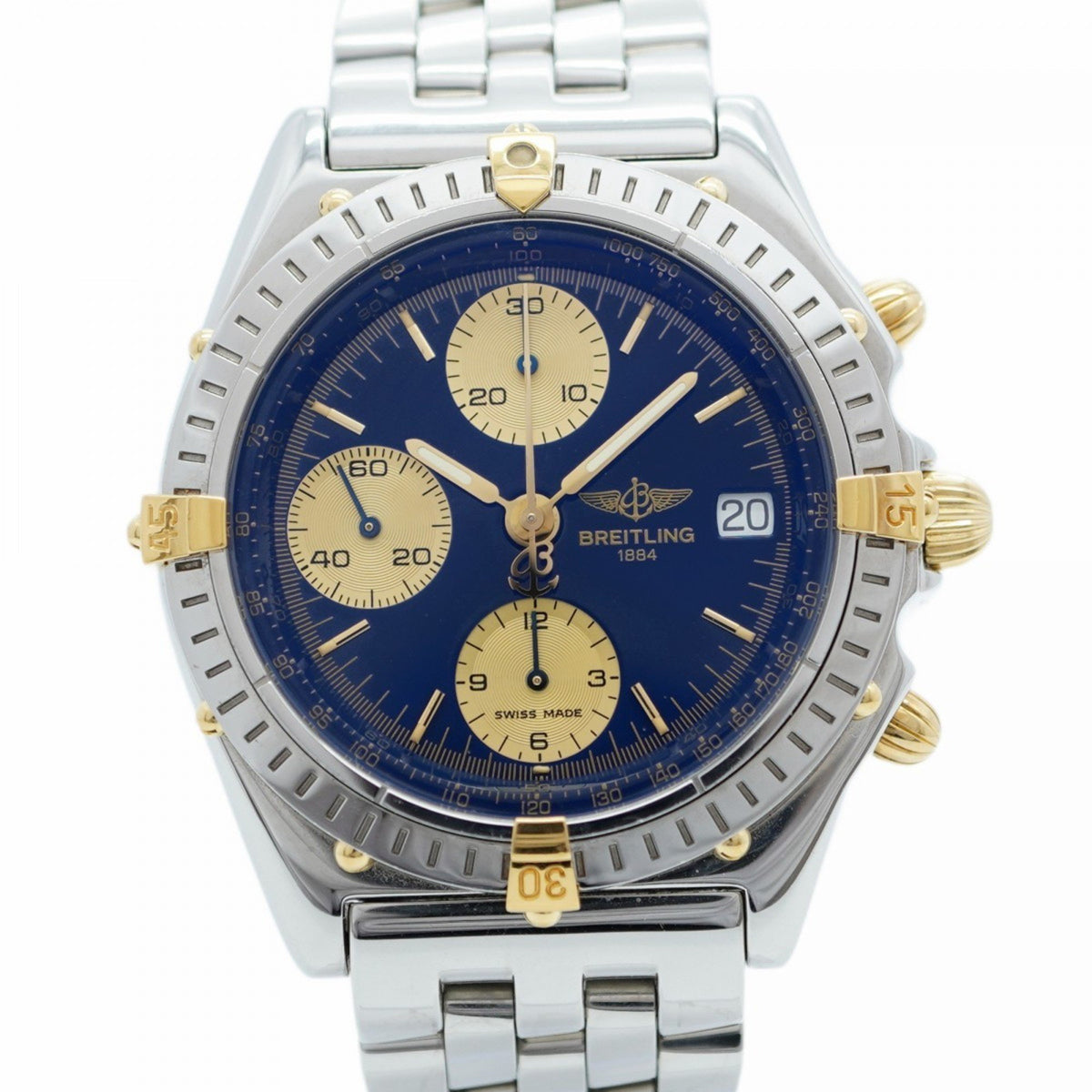 Pre-Owned Breitling Bicolor B13050 Blue Dial Men's Watch