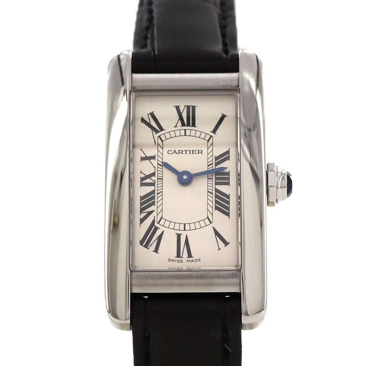 Pre-Owned Cartier Tank Am?ricaine SM WSTA0016 Stainless Steel Quartz Watch