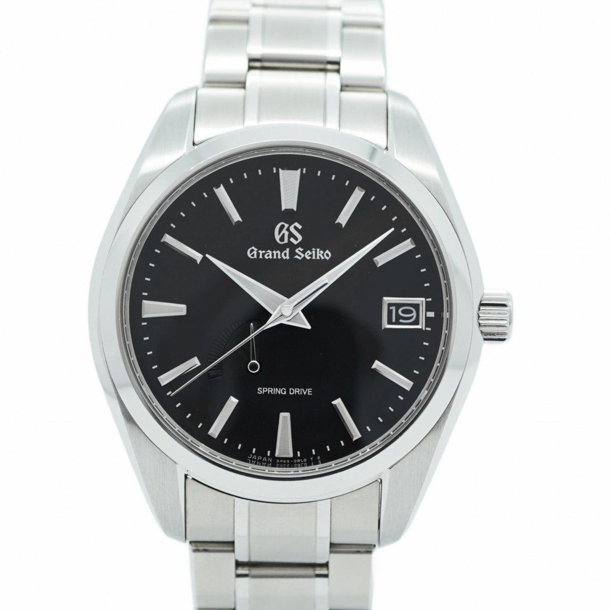 Gebrauchte Seiko Grand 9R65-0AA0 Herrenuhr mit schwarzem Zifferblatt 