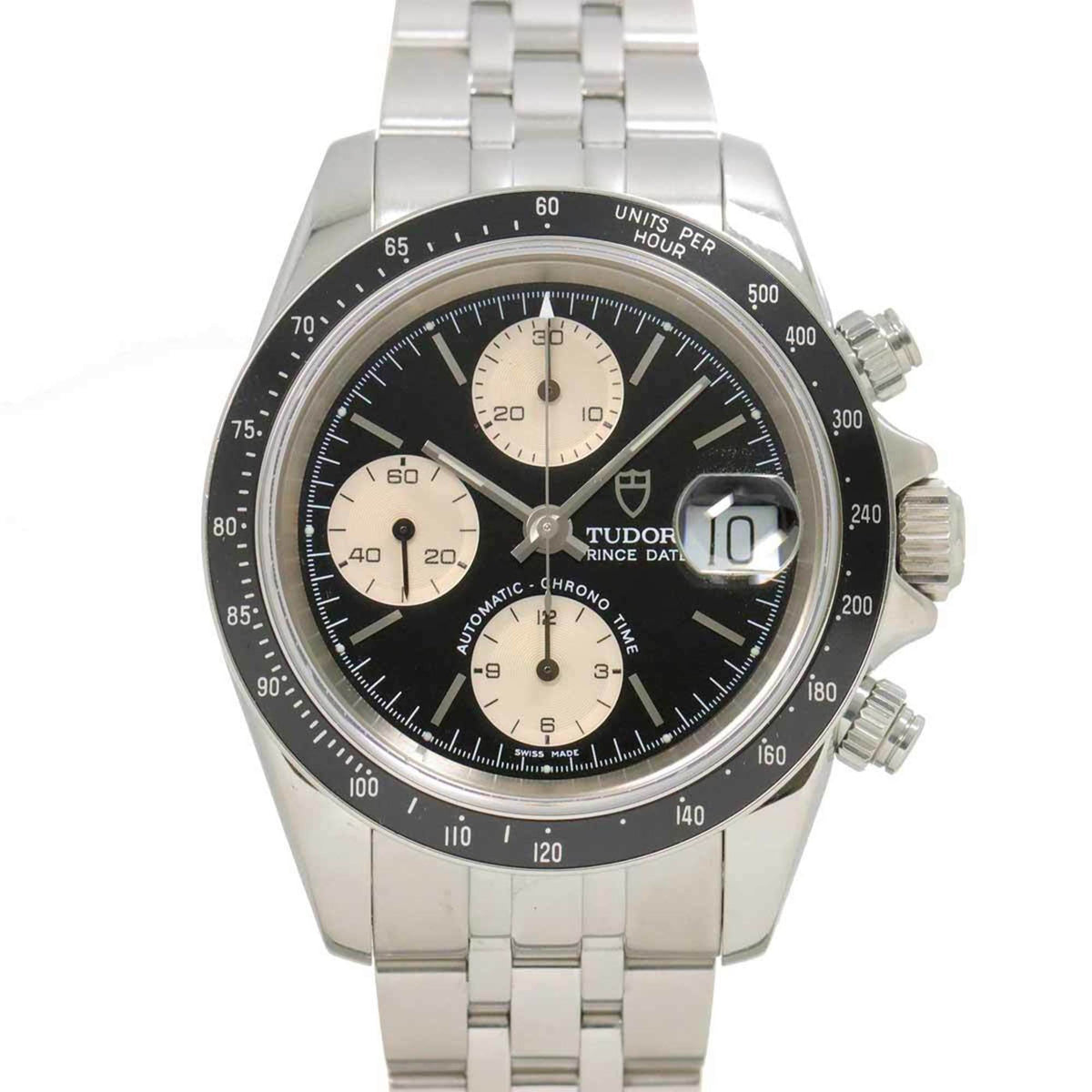 Pre-Owned Tudor Chronotime 79260P Men's Watch with Date Display, Black, Automatic