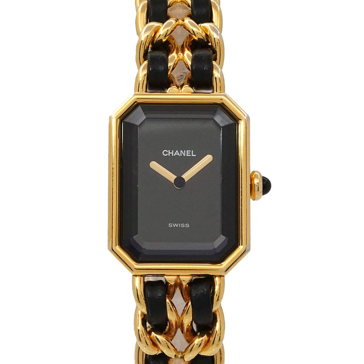 Pre-Owned CHANEL Premiere Women's Watch, Size M, H0001, Black and Gold, Quartz Movement