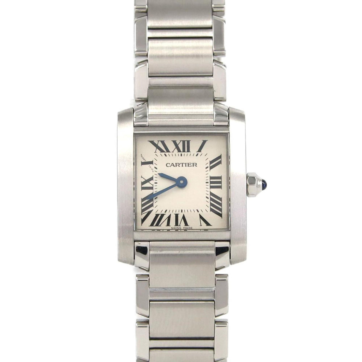 Pre-Owned Cartier Tank Fran?aise SM W51008Q3 Stainless Steel Quartz Watch
