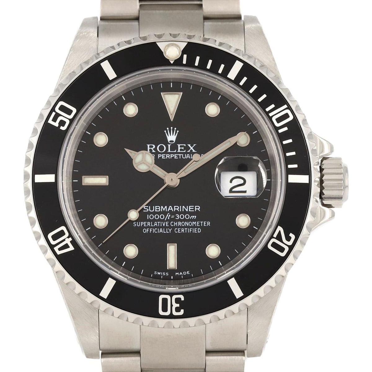 Gebrauchte Rolex Submariner Date 16610 Edelstahl-Automatikuhr, K-Serie