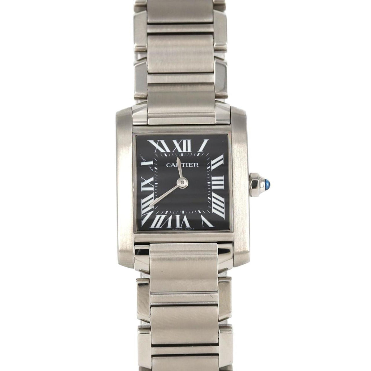 Gebrauchte Cartier Tank Francaise SM W51026Q3 SS Armbanduhr Quarz 