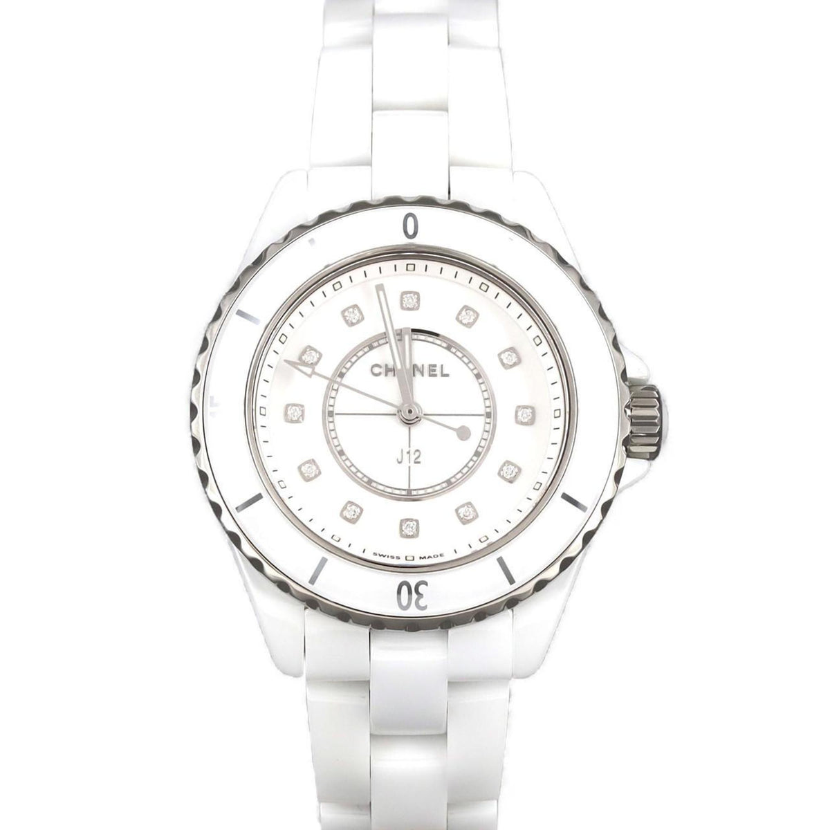 Gebrauchte Chanel J12 33mm Keramik 12P H5703 Armbanduhr Quarz 