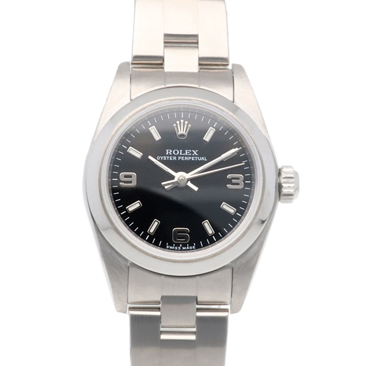 Pre-Owned Rolex Oyster Perpetual Watch Stainless Steel 76080 Automatic Overhauled and Polished Y Number Ladies ROLEX