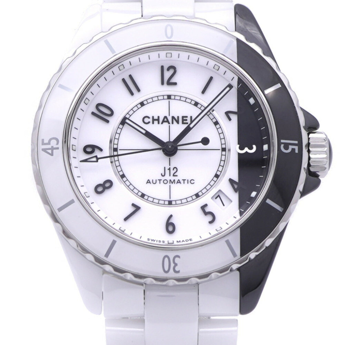 Pre-Owned Chanel J12 Paradox H6515 Automatic Ceramic Watch, White/Black, 1532CHANEL Men's