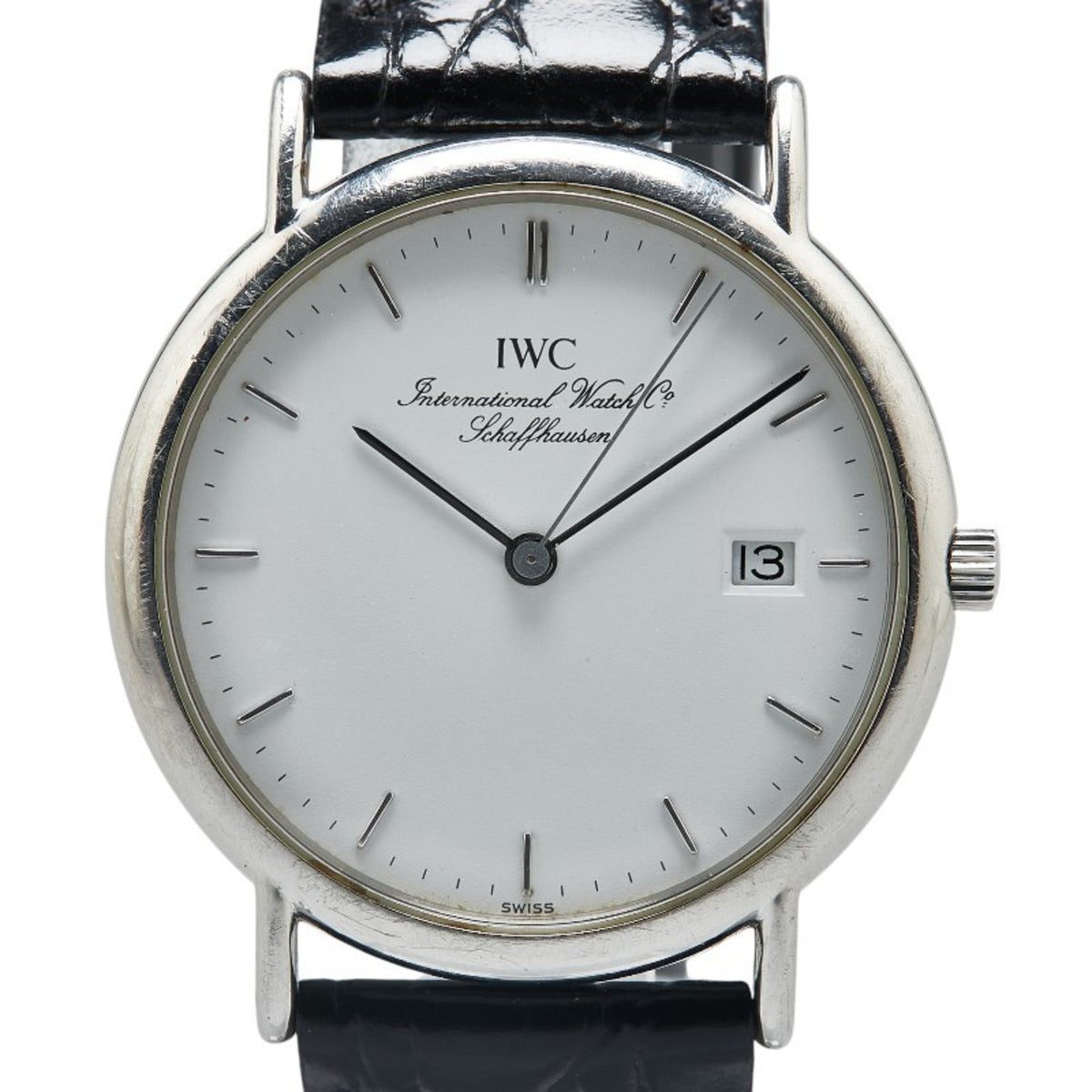 Pre-Owned IWC Schaffhausen Portofino Men's Watch IW333106 with White Dial and Stainless Steel Strap (Non-OEM)