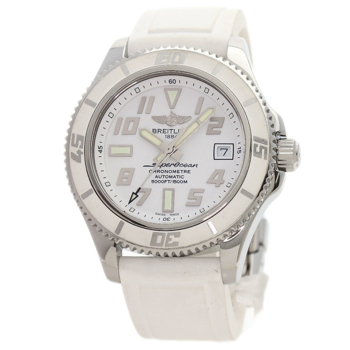 Gebrauchte BREITLING A17364 Superocean 42 Datumsuhr Edelstahl Kautschuk Herren 