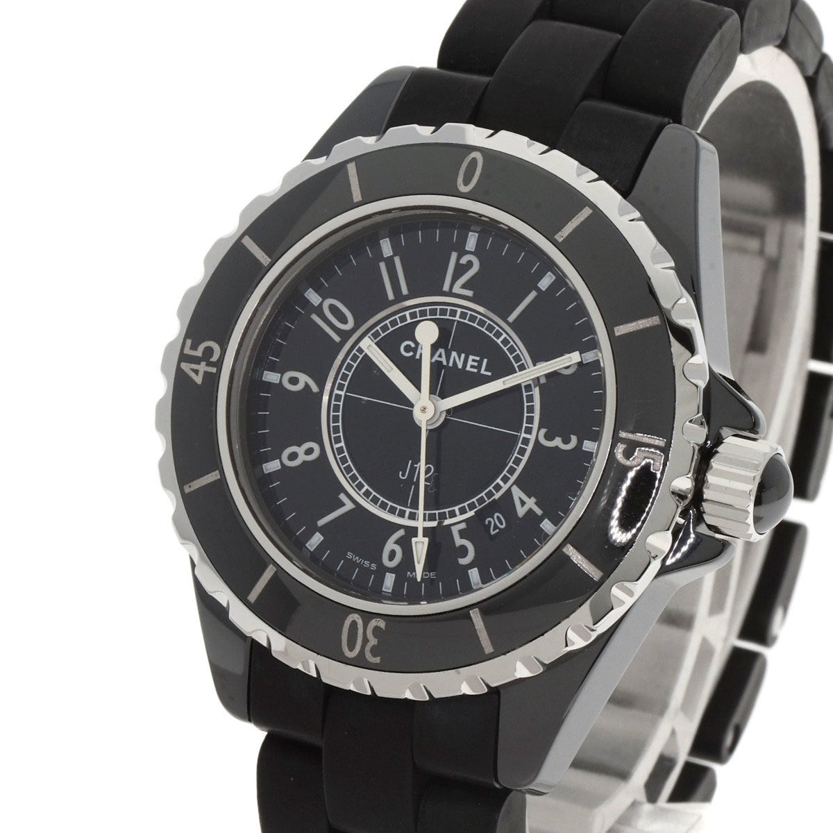 Gebrauchte Chanel H0681 J12 33mm Uhr Keramik Kautschuk Damen CHANEL 