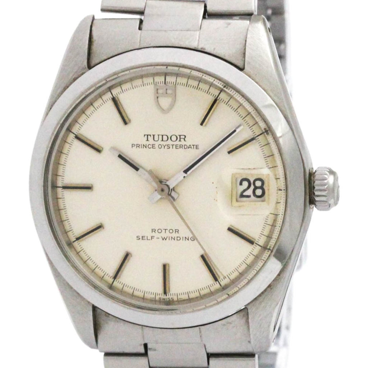 Pre-Owned TUDOR Prince Oyster Date Stainless Steel Automatic Mens Watch 7989/0