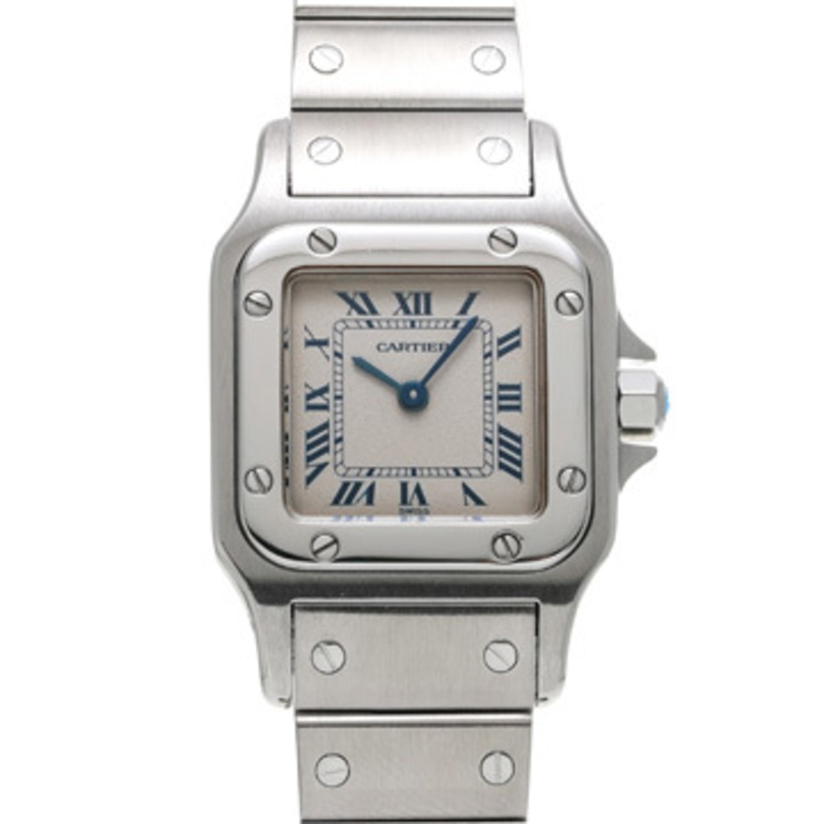 Pre-Owned Cartier Santos Galbee SM W20017D6 White Women's Quartz Watch (Pre-owned) - Ginzo