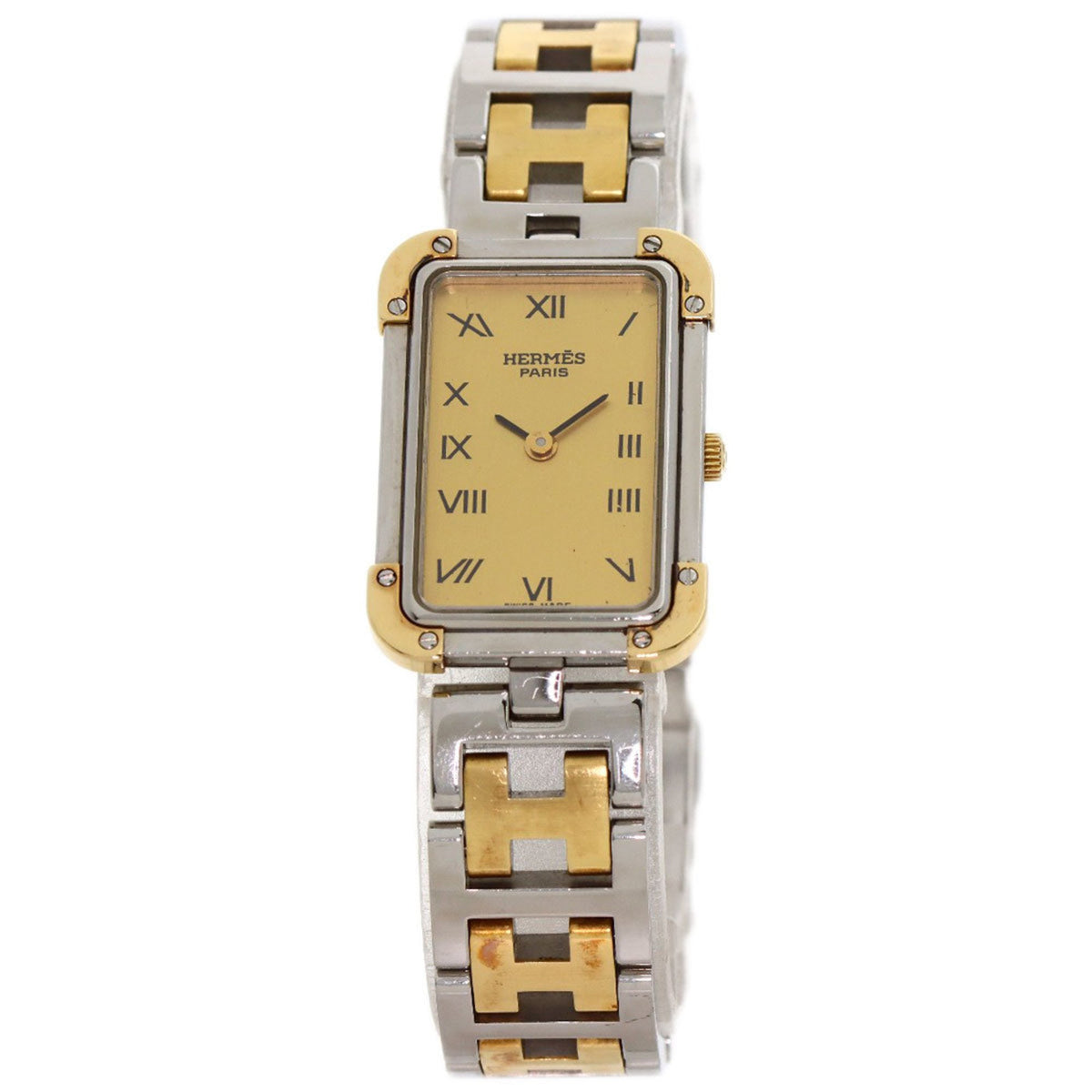 Gebrauchte Hermes CR1.220 Cloajour Uhr Edelstahl SSxGP Damen HERMES 