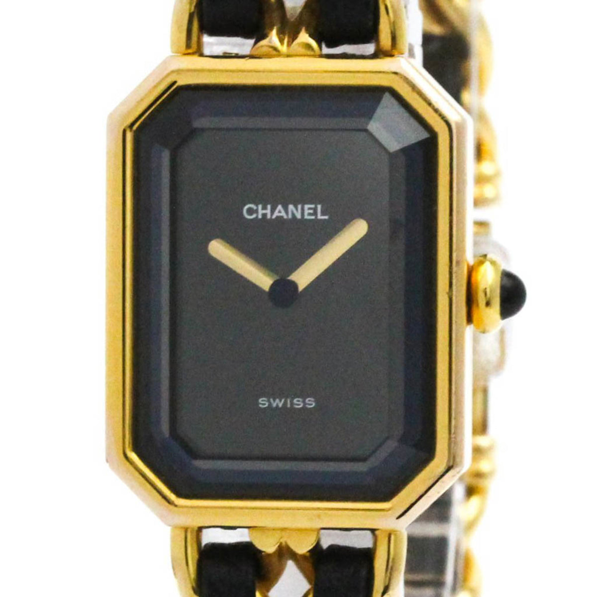 Pre-Owned CHANEL Premiere Size L Gold Plated Quartz Ladies Watch H0001