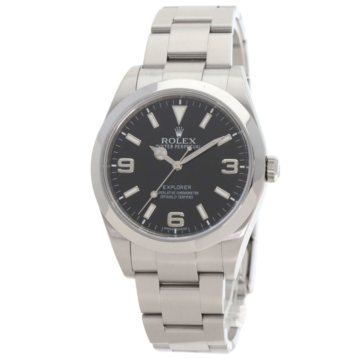 Pre-Owned Rolex Explorer 214270 Early Model Stainless Steel Men's Watch