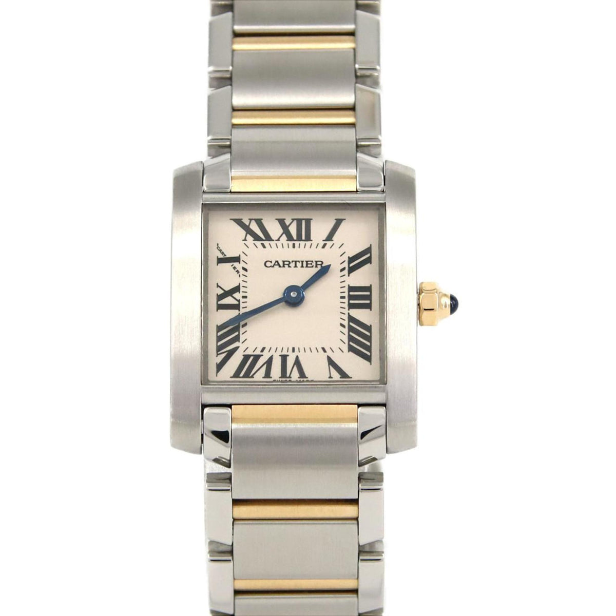 Gebrauchte Cartier Tank Francaise SM Combi W51007Q4 SSxYG Armbanduhr Quarz 