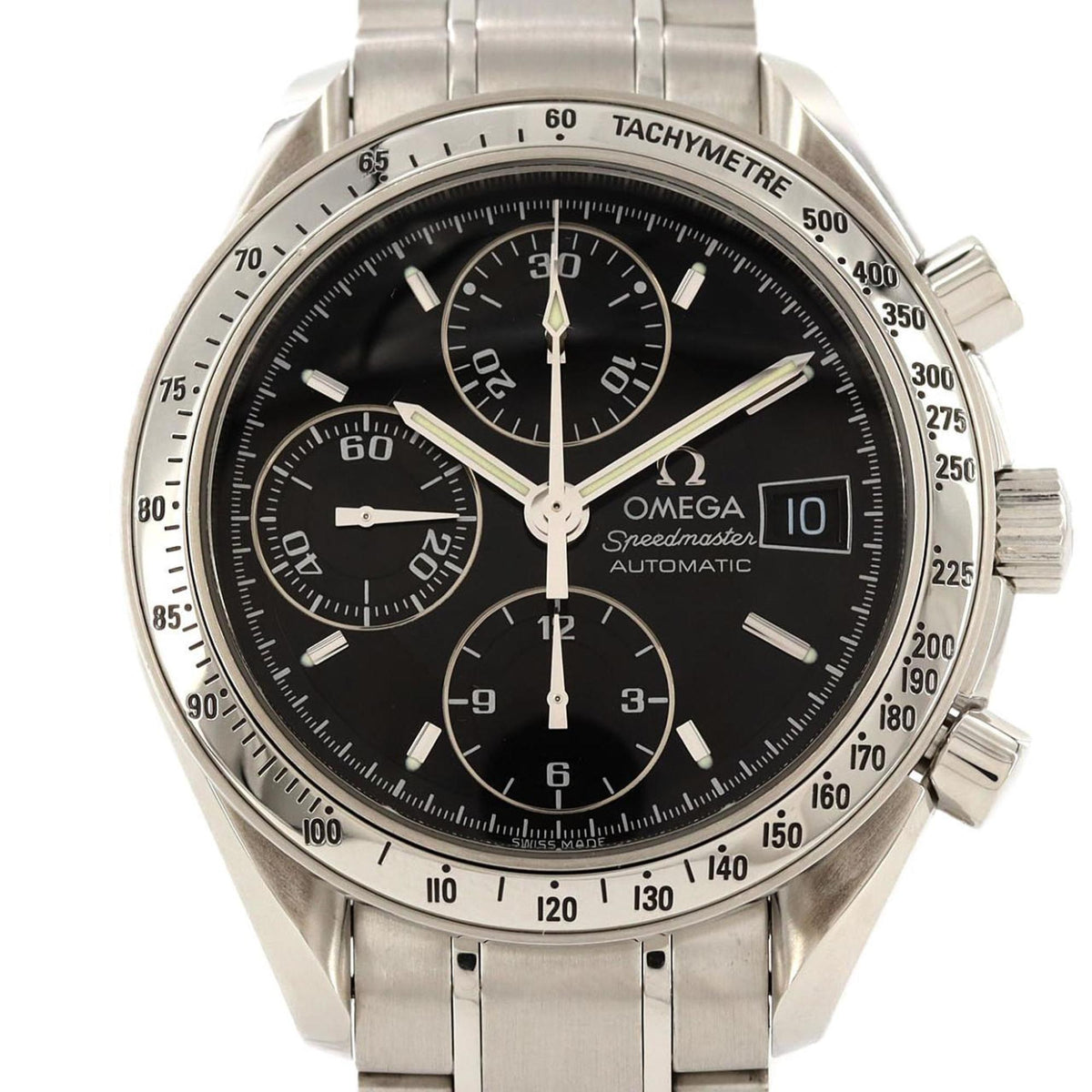 Pre-Owned Omega Speedmaster Date 3513.50 Stainless Steel Automatic Watch
