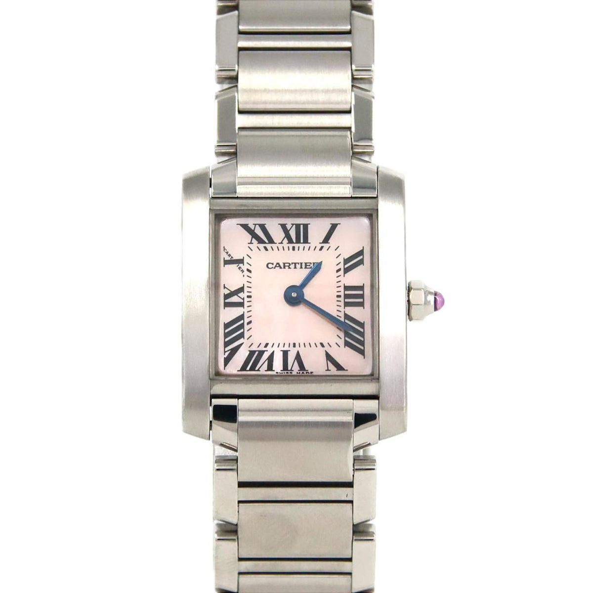 Pre-Owned Cartier Tank Fran?aise SM W51028Q3 Stainless Steel Quartz Watch
