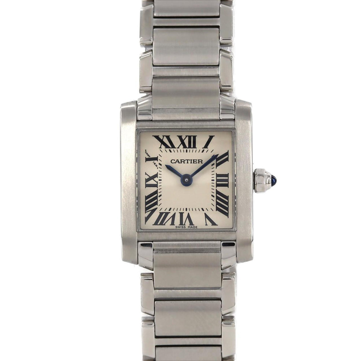 Gebrauchte Cartier Tank Francaise SM W51008Q3 SS Armbanduhr Quarz 