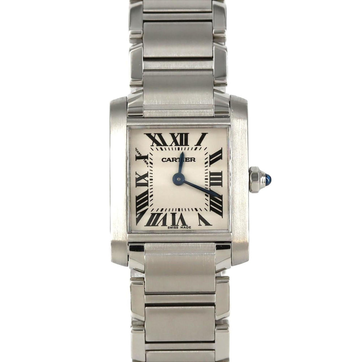 Pre-Owned Cartier Tank Fran?aise SM W51008Q3 Stainless Steel Quartz