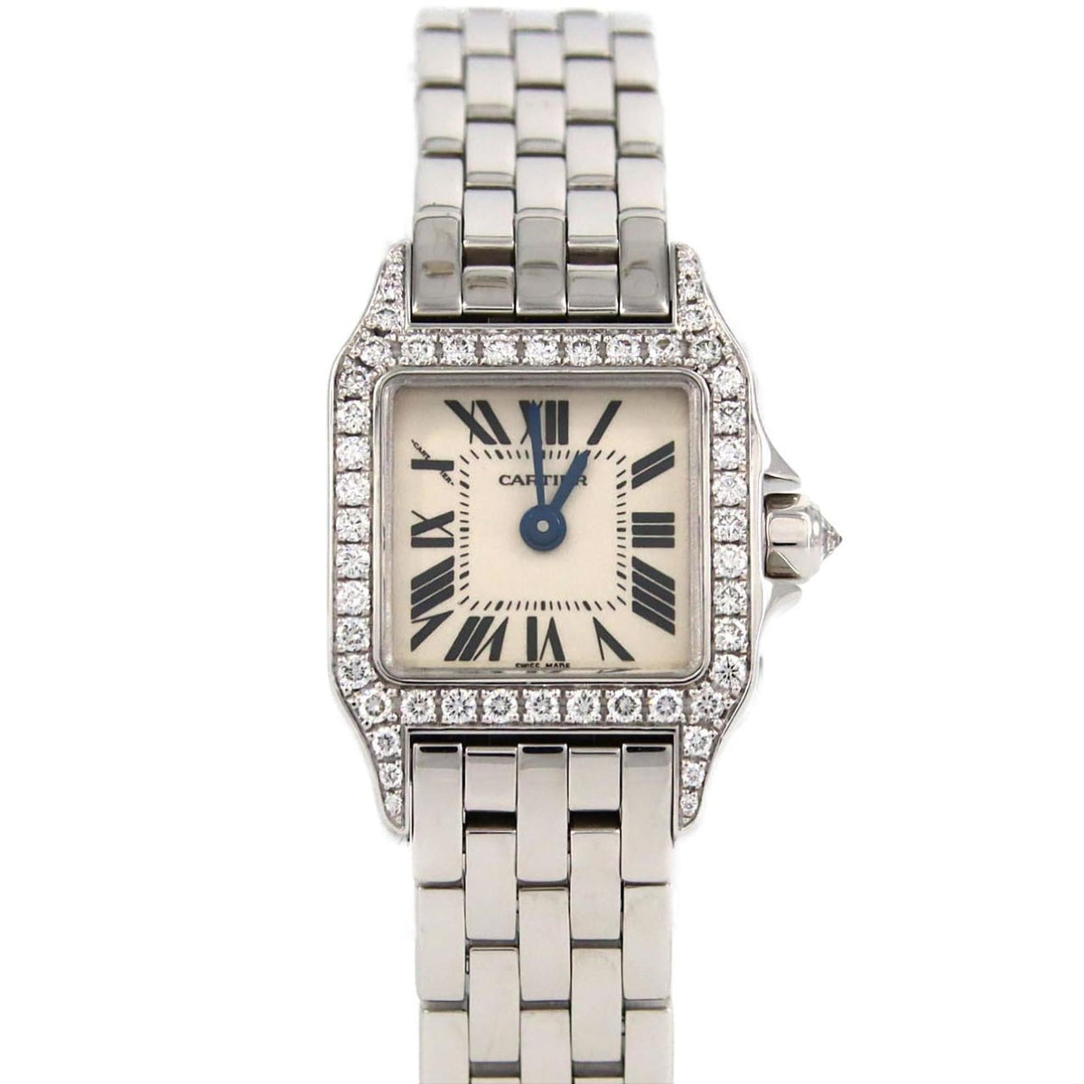 Pre-Owned Cartier Mini Santos de WG D WF9005Y8 Quartz Watch