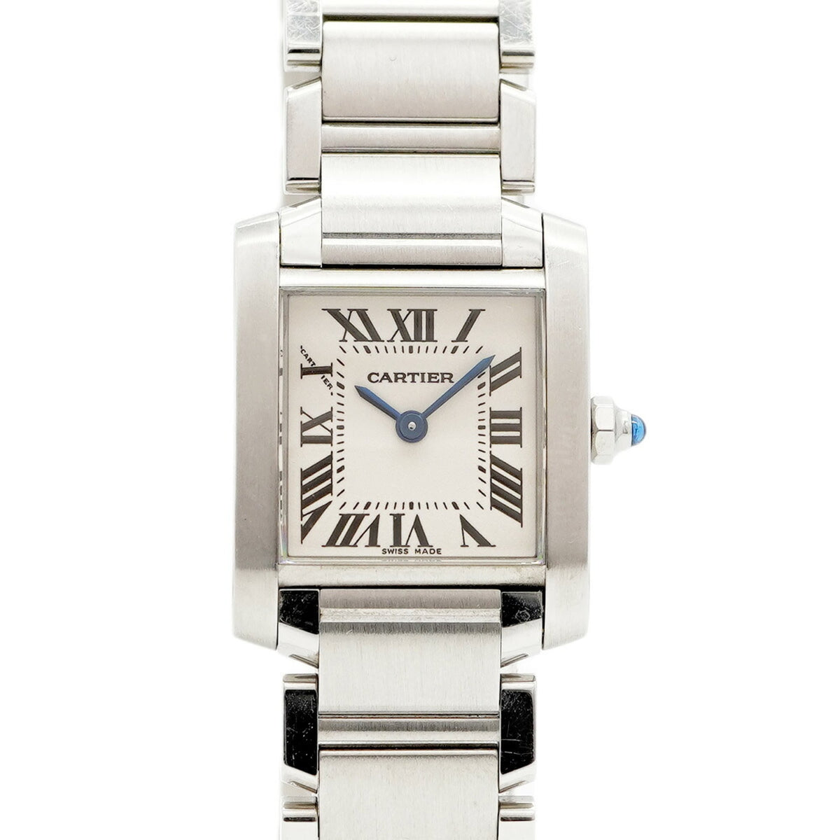 Pre-Owned Cartier Tank Fran?aise SM W51008Q3 Ivory Dial Women's Watch