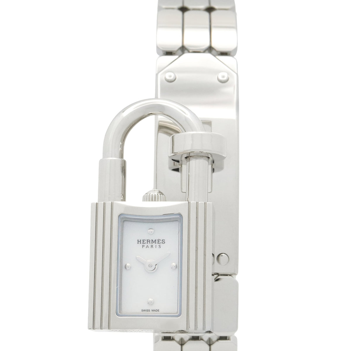 Pre-Owned Hermes Kelly Watch, Stainless Steel, Women's, White, KE4.110