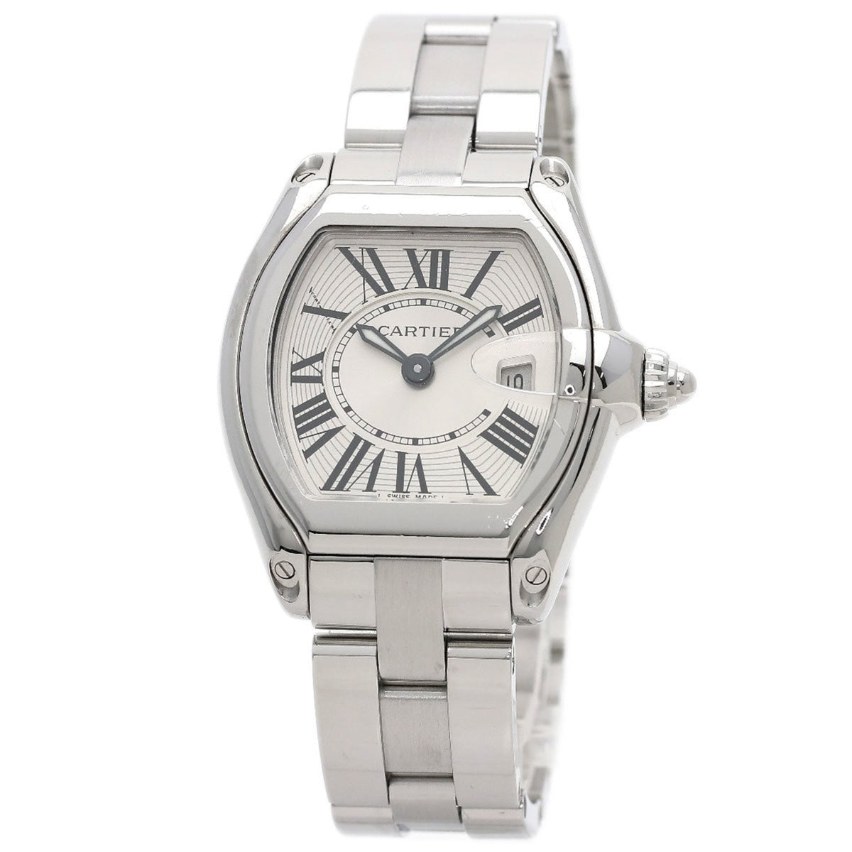 Gebrauchte Cartier W62016V3 Roadster SM Uhr Edelstahl SS Damen 