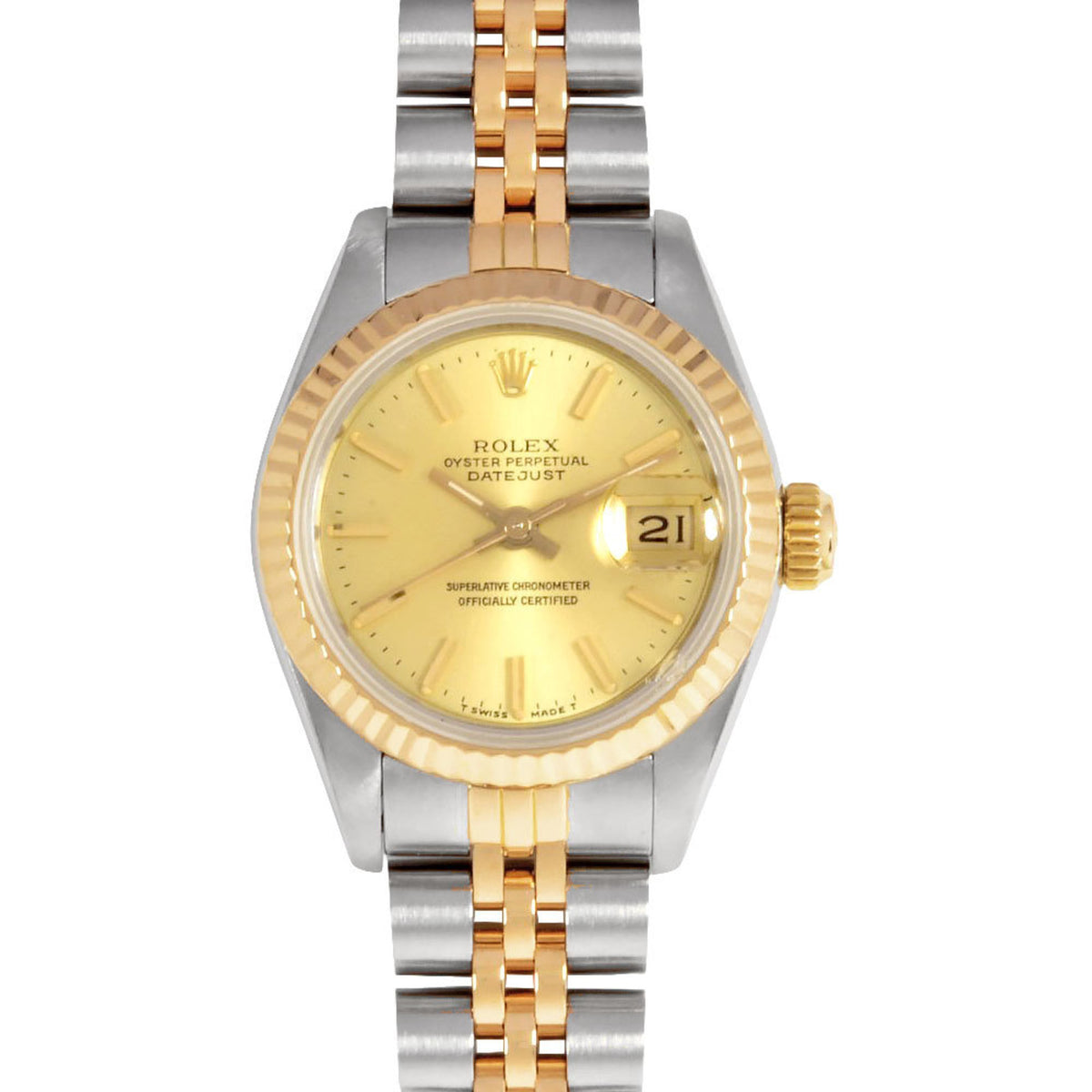 Gebrauchte Rolex ROLEX 69173 Datejust 7-stellige 9-Uhr, Automatik, Champagner-Zifferblatt, YG x SS, Damen 